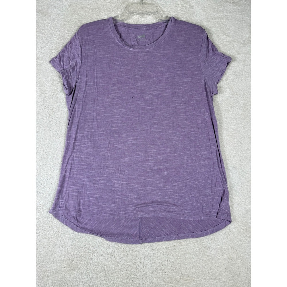Avia Activewear Tee Womens L Purple Excellent Space Dye Short Sleeve Top